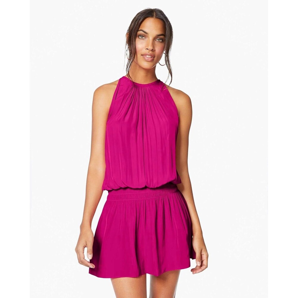 Ramy Brook Pink Halter Mini Sundress
